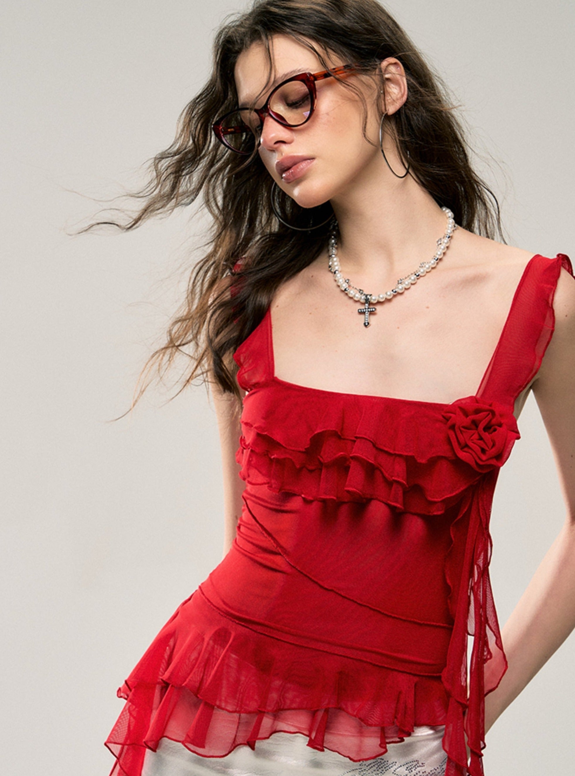 Flamenco Flair Ruffled Camisole