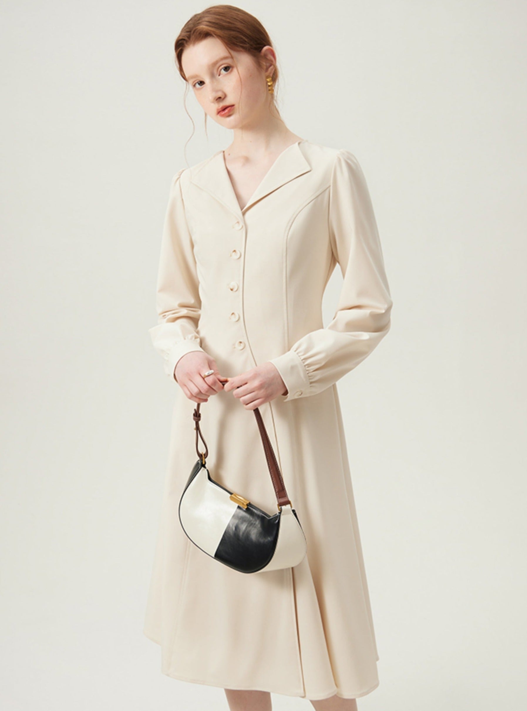 Bishop Sleeve Coat Dress