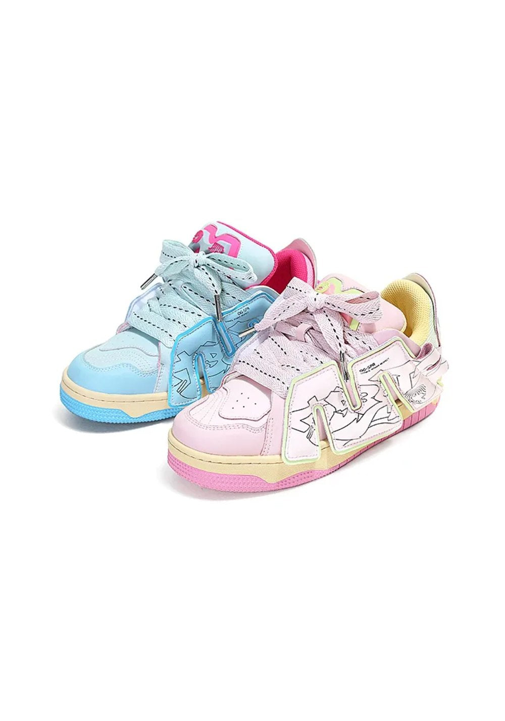 Blue Whirlwind Duotone Skate Sneakers