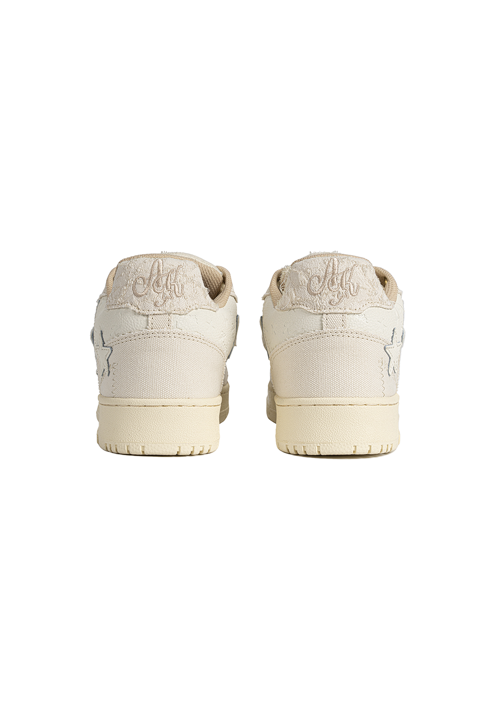 Beige Lace Star Low-Top Sneakers - View 11