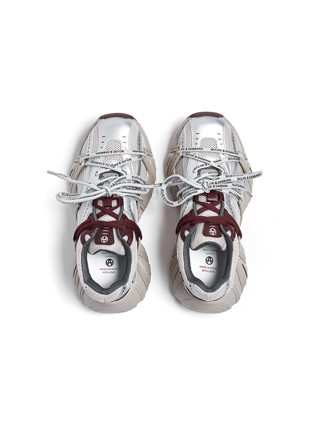 Beige Mesh Cage Runner Sneakers - View 8