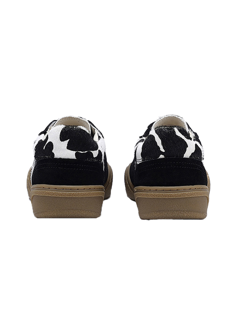 Black Cow-Print Horsehair Low-Top Sneakers - View 8