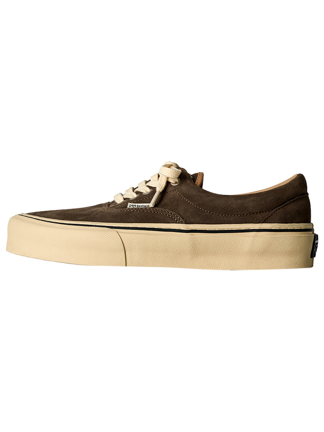 Black Distressed Leather Canvas Low-Top Sneakers - View 13