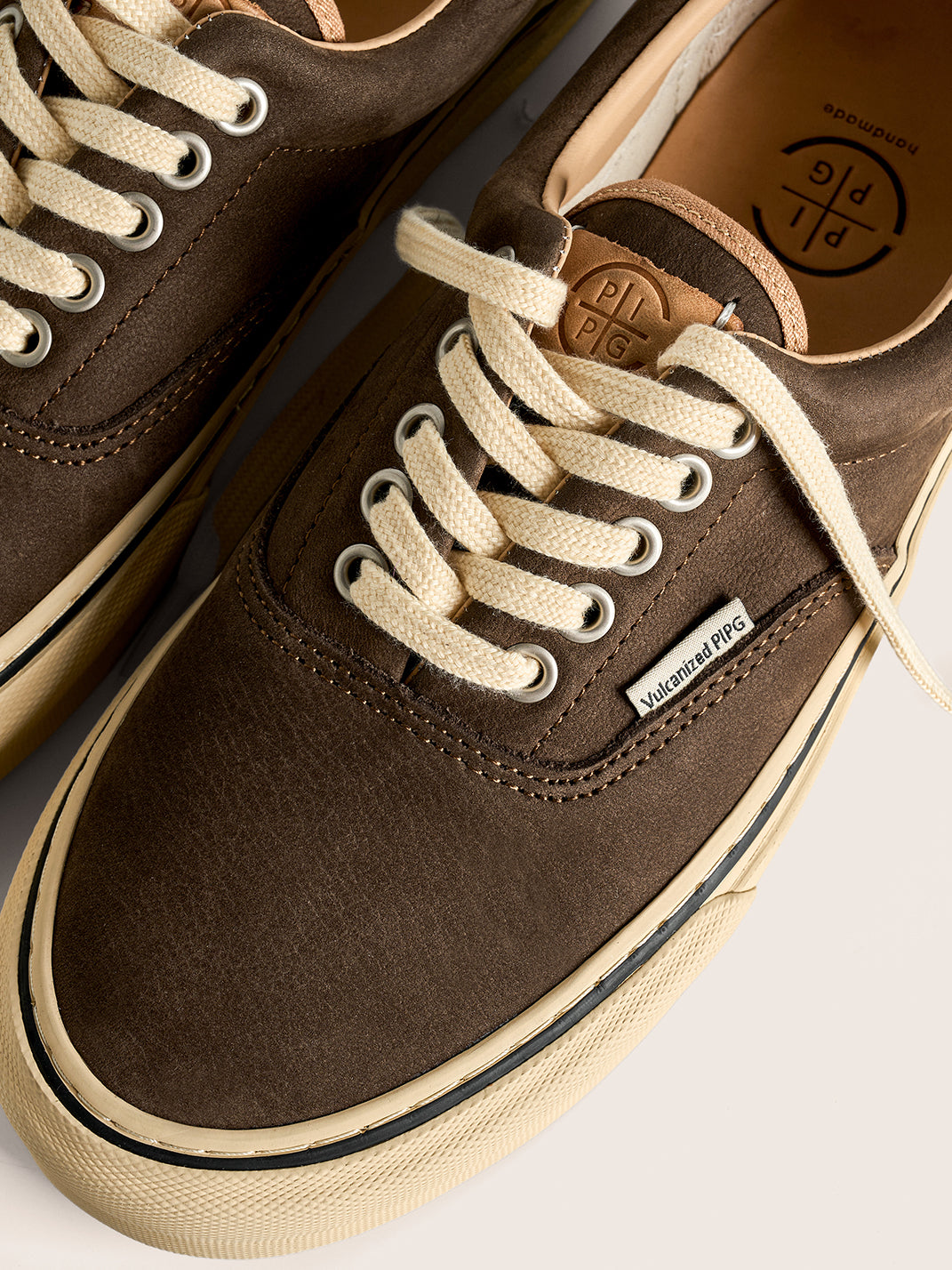 Black Distressed Leather Canvas Low-Top Sneakers - View 16