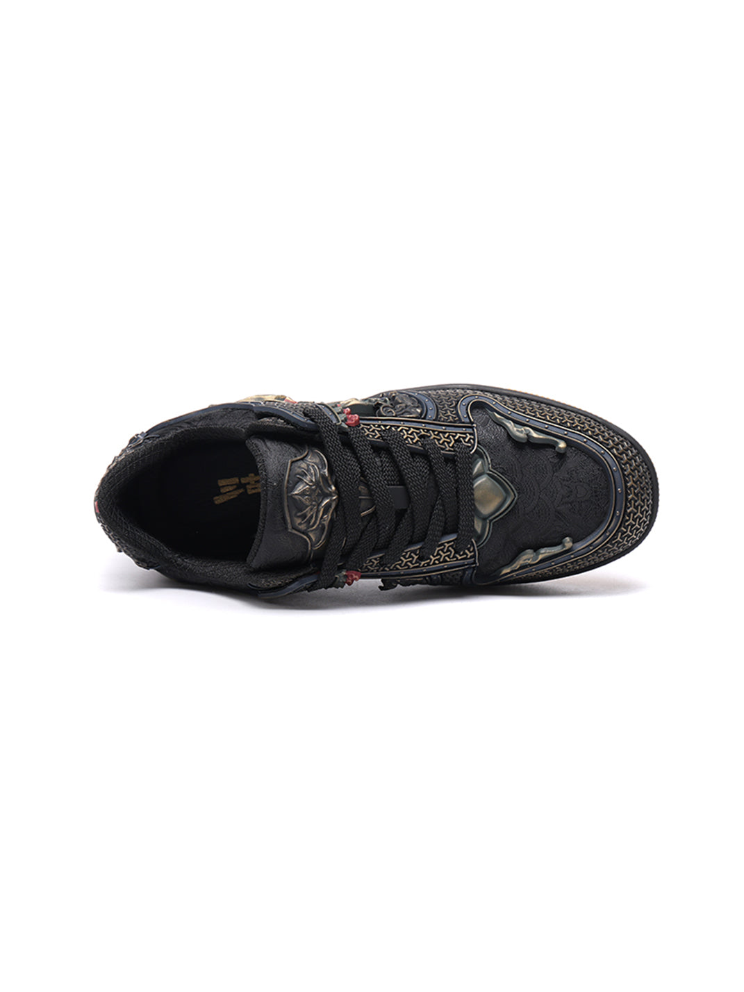Black Dragon Embroidered Low-Top Sneakers - View 16