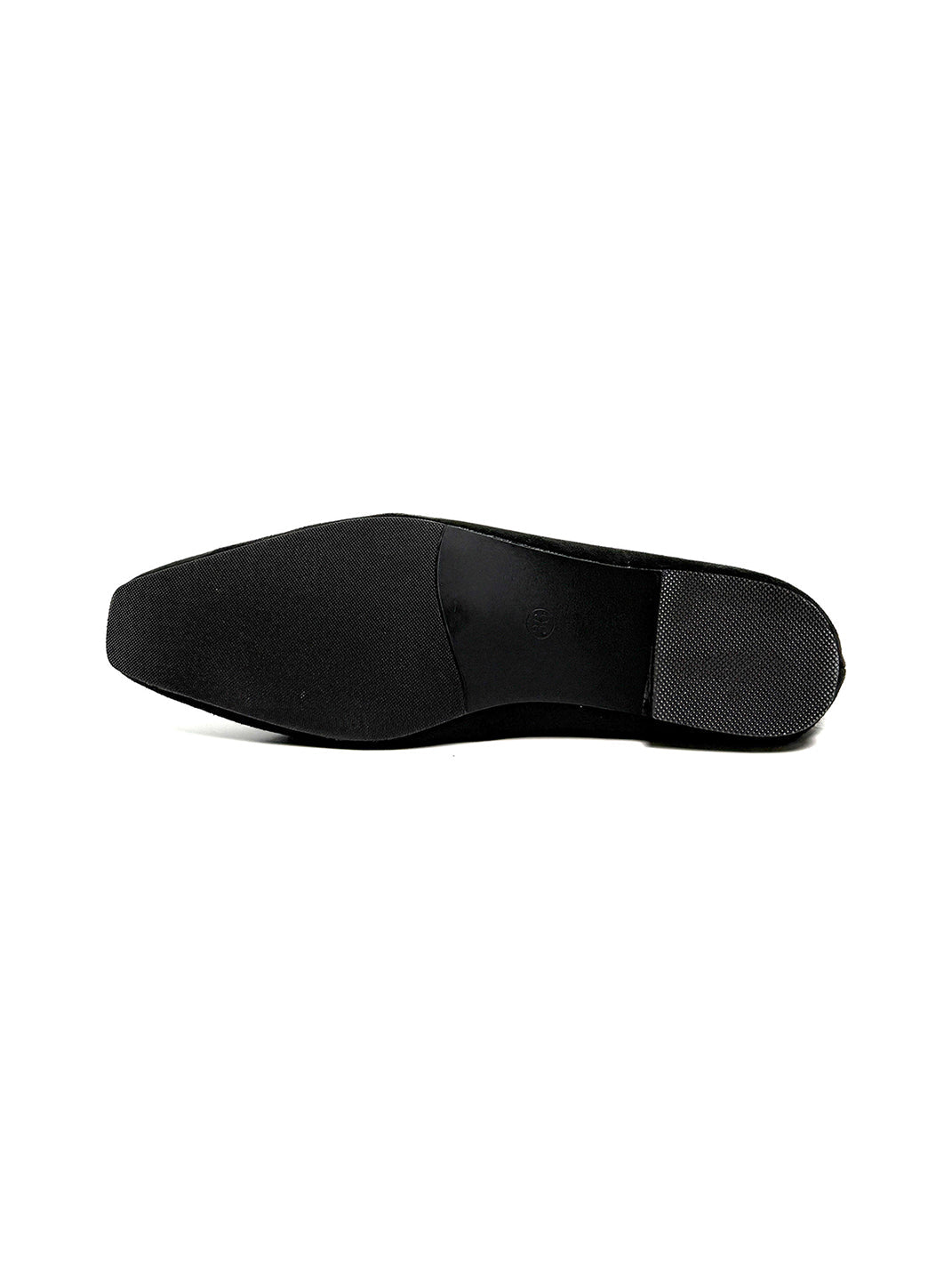 Black Eyelet-Trim Square-Toe Ballet Flats - View 9