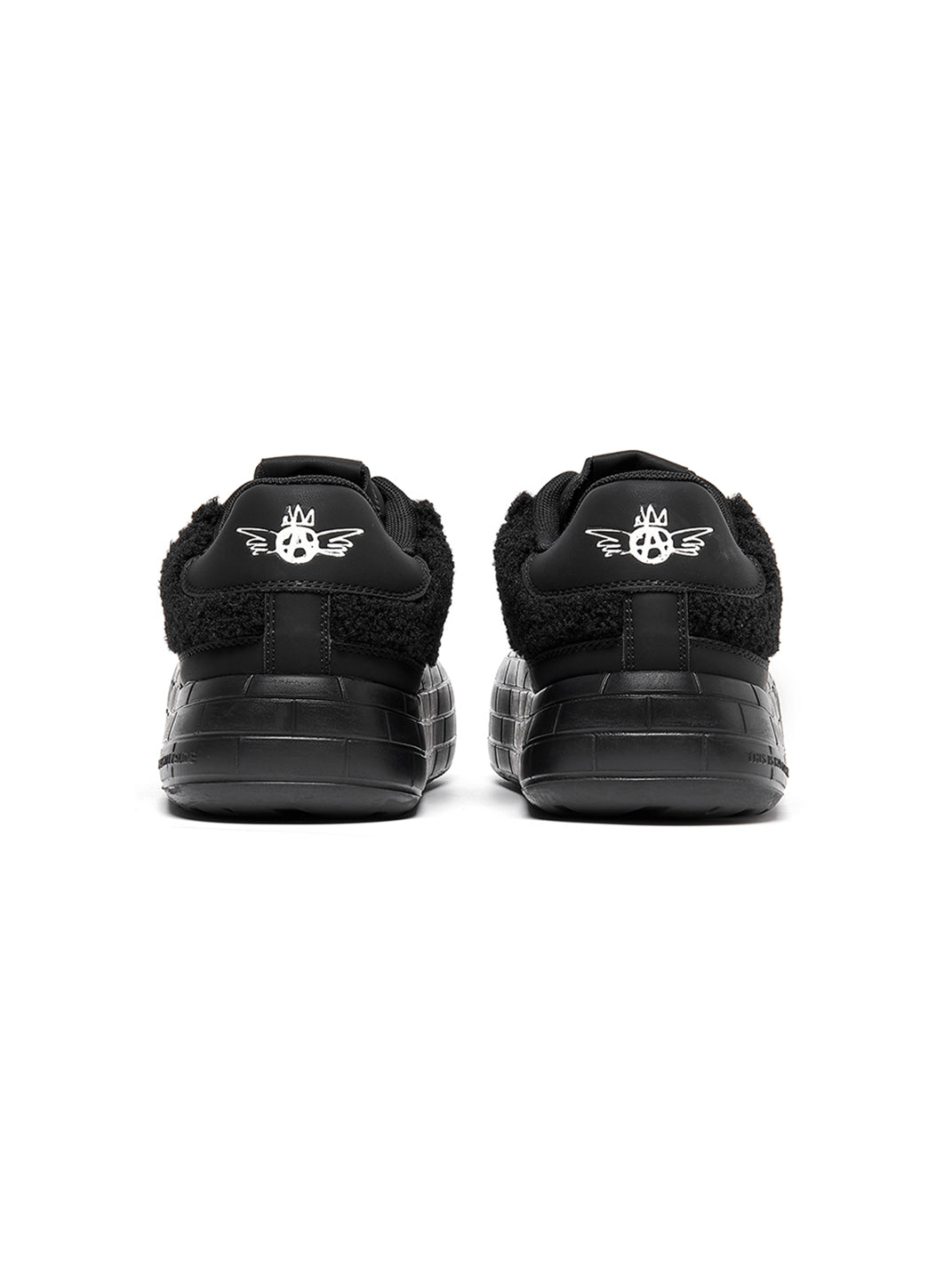 Black Fleece-Panel Platform Sneakers - View 10