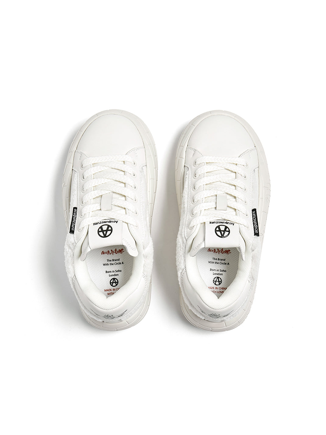 Black Fleece-Panel Platform Sneakers - View 24