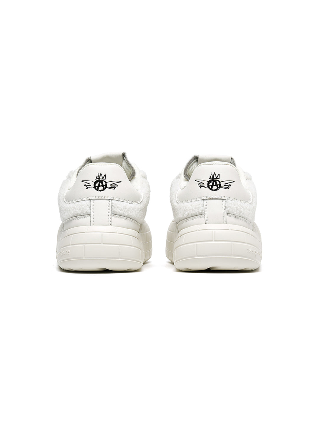 Black Fleece-Panel Platform Sneakers - View 25