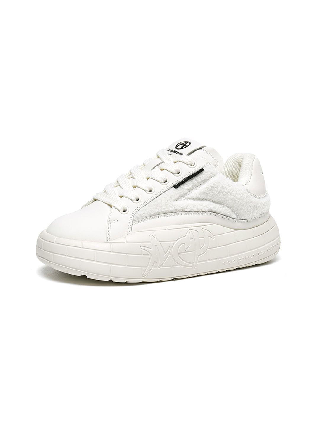 Black Fleece-Panel Platform Sneakers - View 26