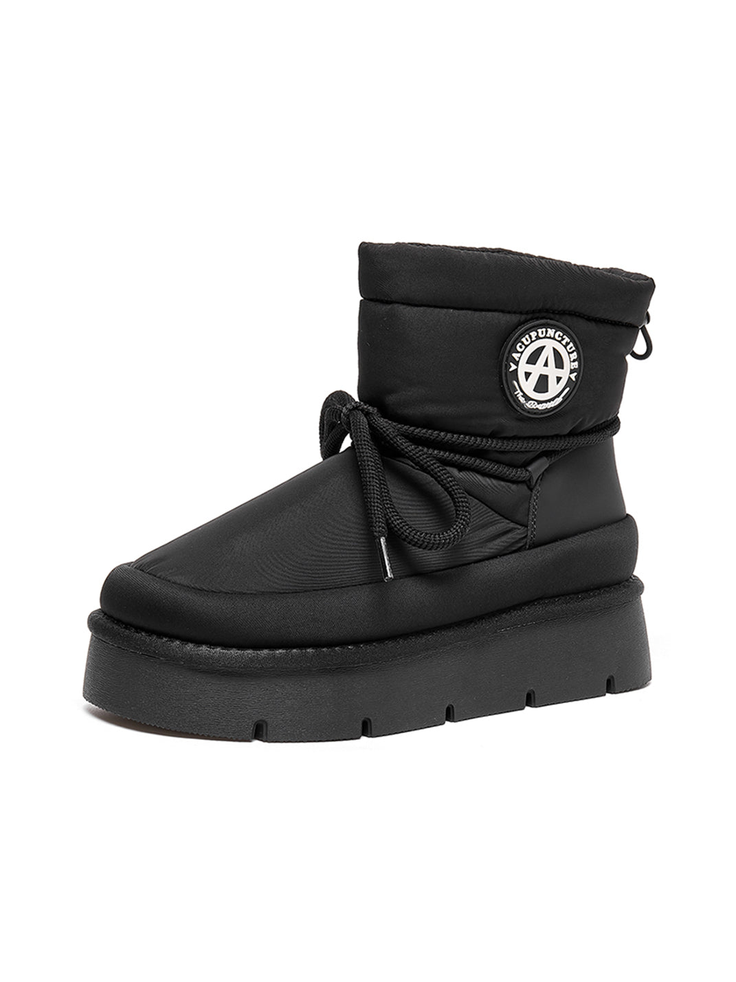 Black Padded Platform Ski Boots - View 11