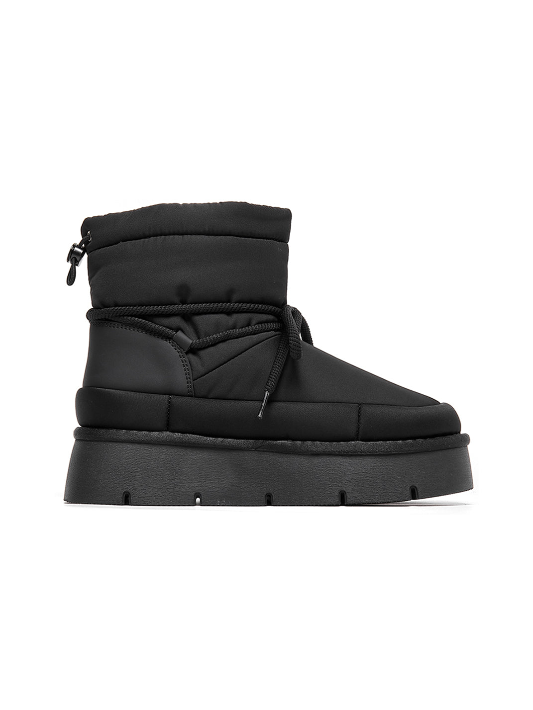 Black Padded Platform Ski Boots - View 12