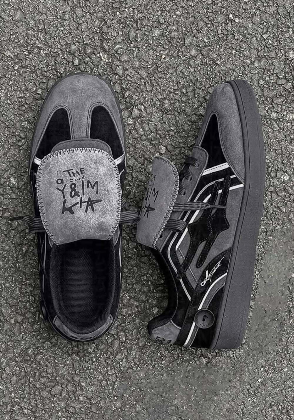 Black Reflective Retro Trainer Sneakers - View 7