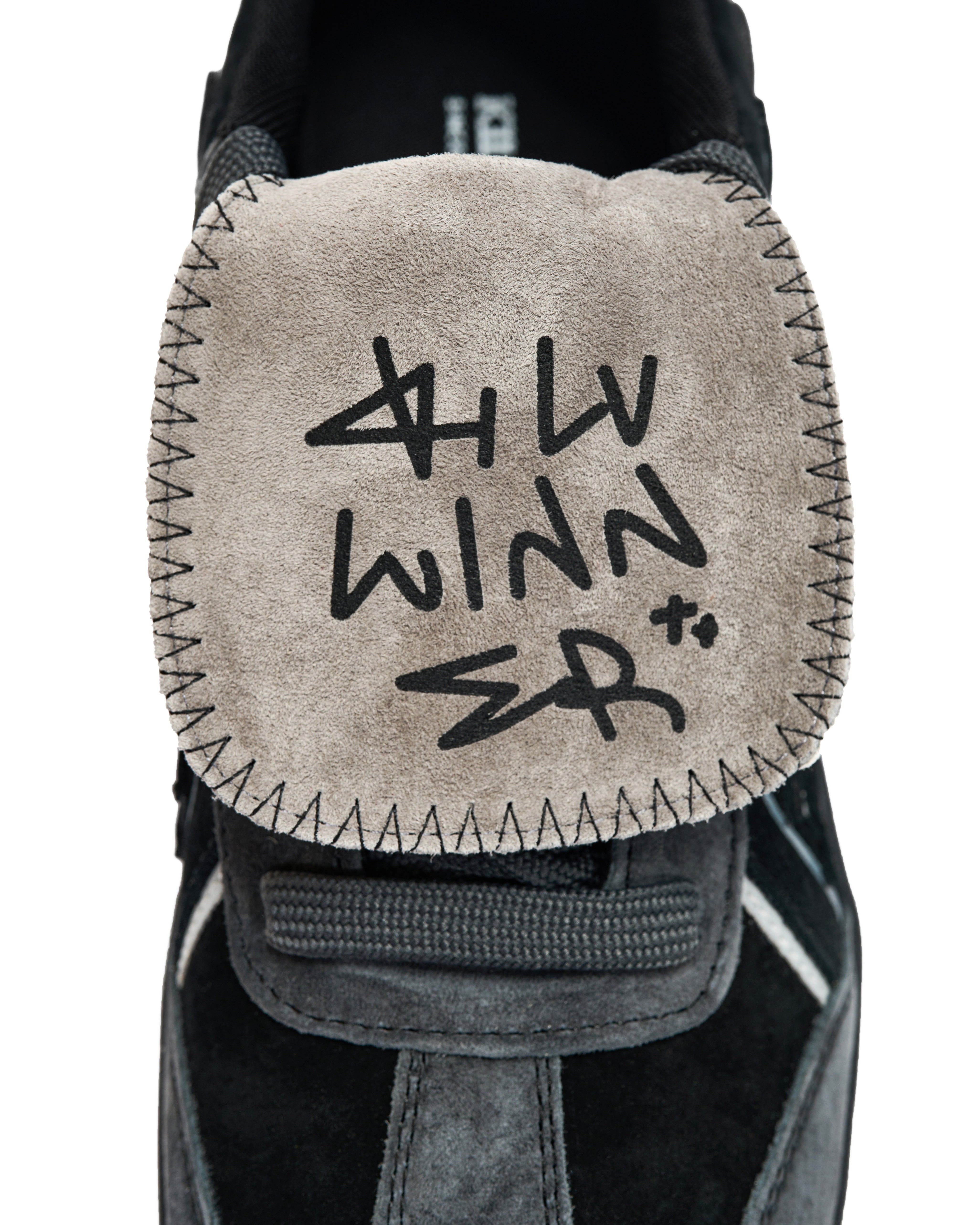 Black Reflective Retro Trainer Sneakers - View 9