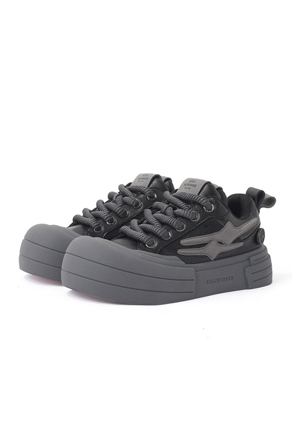 Black Samurai Smile Platform Sneakers - View 9