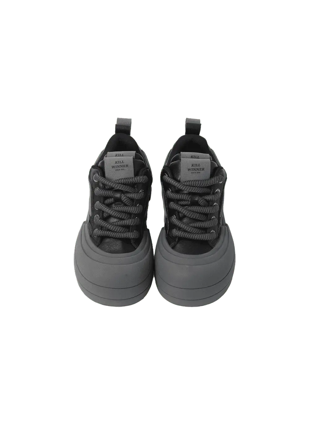 Black Samurai Smile Platform Sneakers - View 12