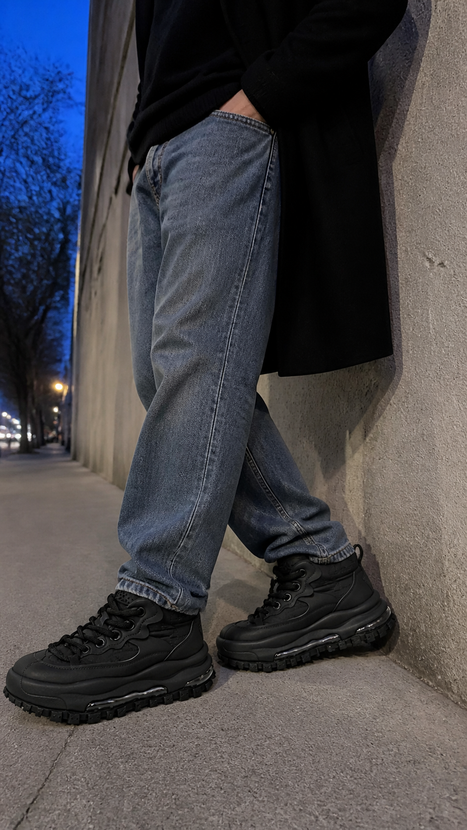 Black Trail Platform Outdoor Sneakers natural UGC showcase 5