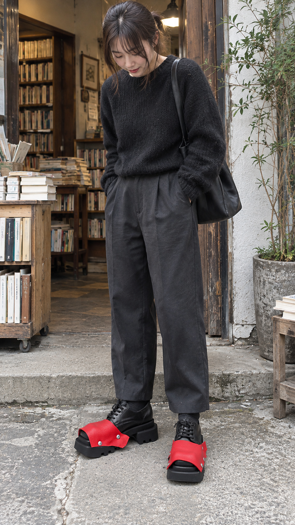 AI-styled look: Black Trendy Square-Toe Derby Shoes — Bookshop