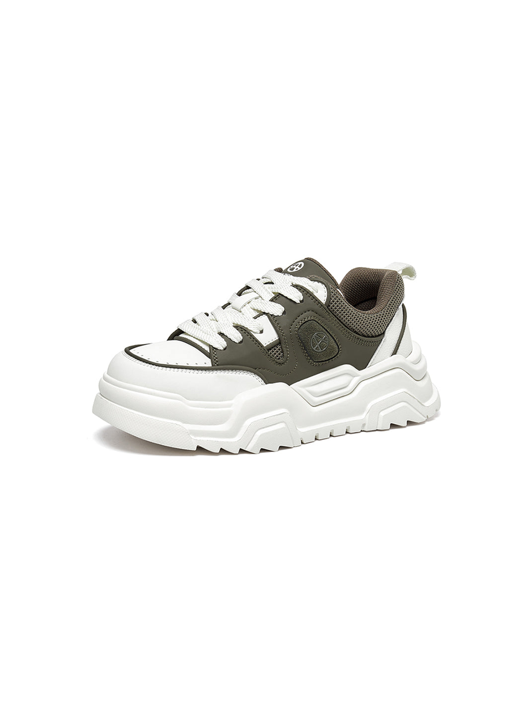 Black White Cutout Platform Sneakers - View 32