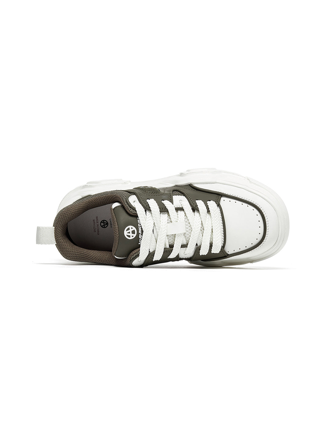 Black White Cutout Platform Sneakers - View 33