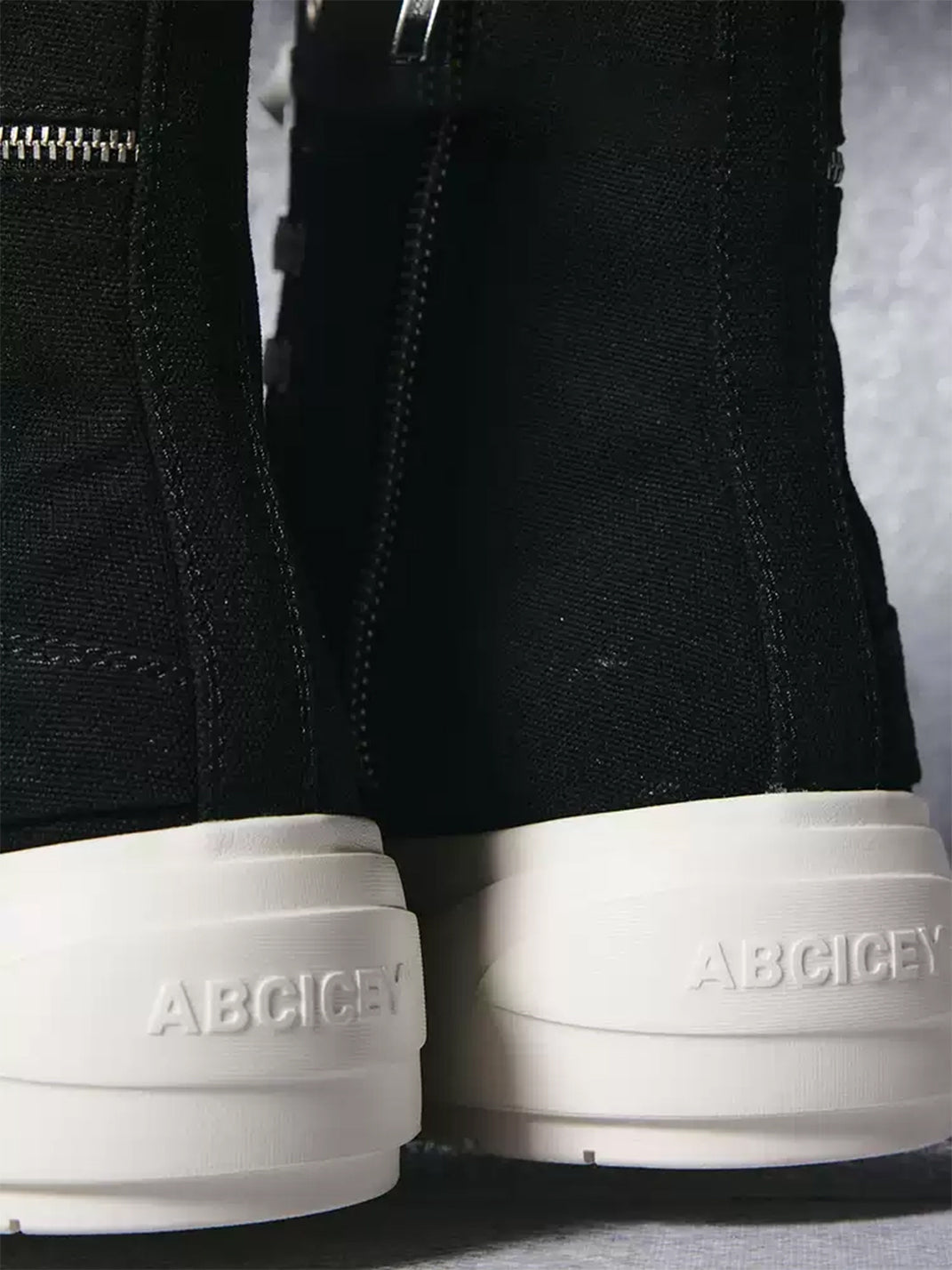 Black Zip-Pocket High-Top Platform Sneakers - View 5