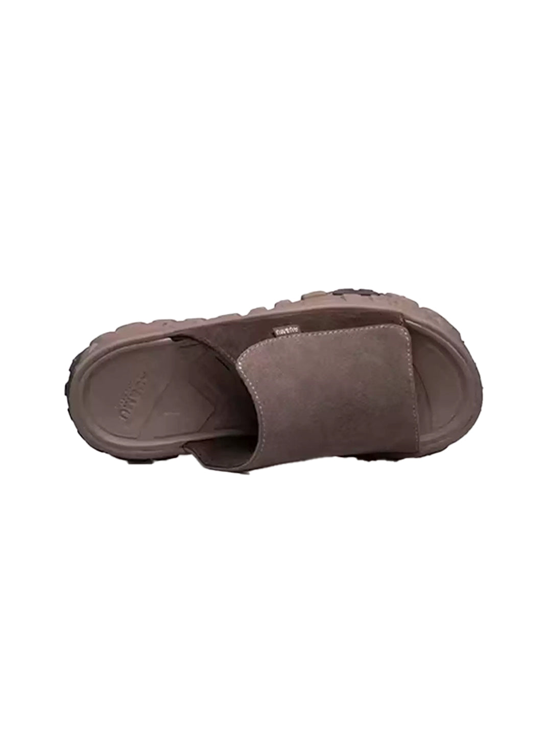 Blue Suede Tire-Sole Platform Mule Slides - View 10