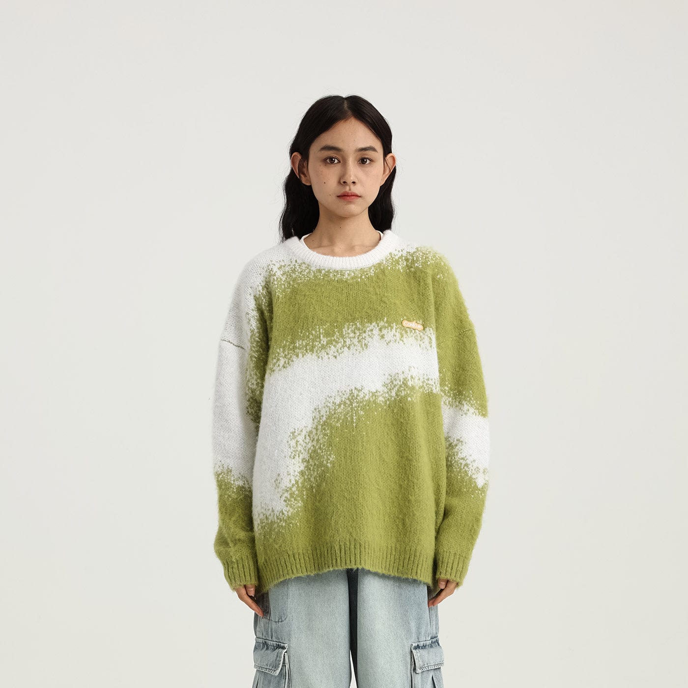 Abstract Pattern Knit Sweater