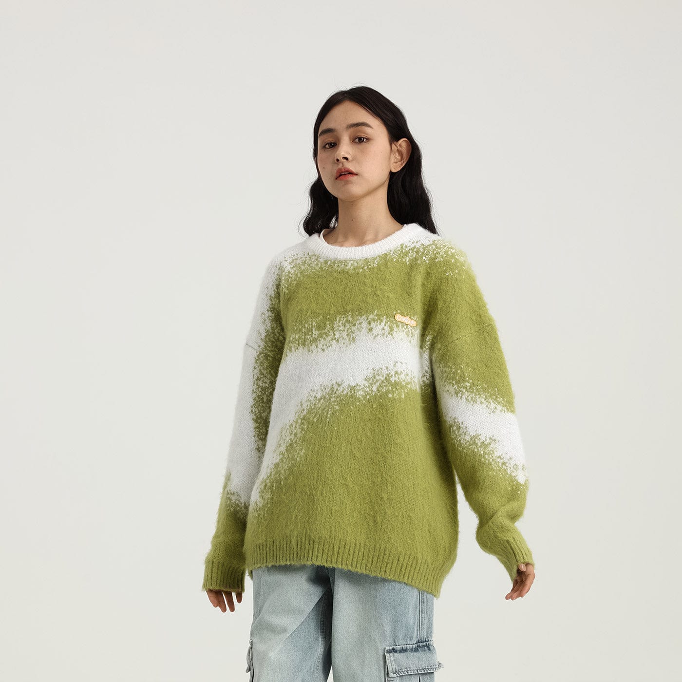 Abstract Pattern Knit Sweater