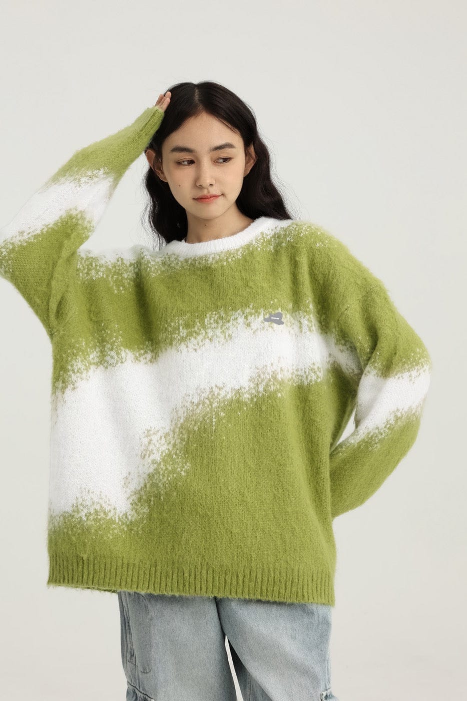 Abstract Pattern Knit Sweater