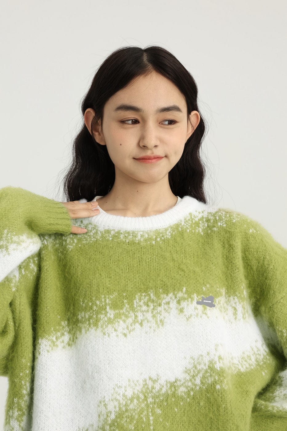 Abstract Pattern Knit Sweater