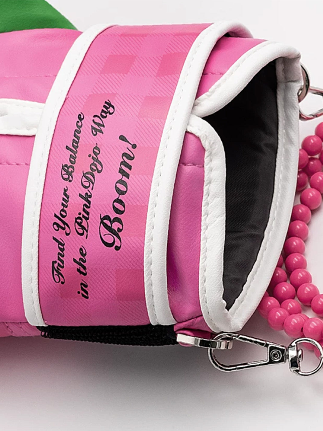 Boxing-Glove Plaid Beaded-Strap Mini Bag — product view 4