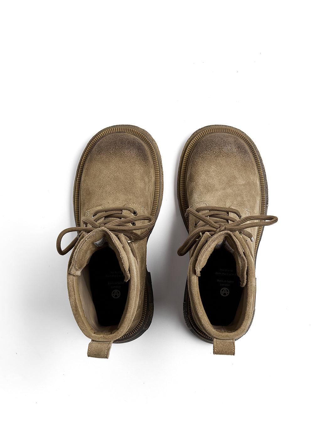 Brown Distressed Platform Combat Boots - View 9