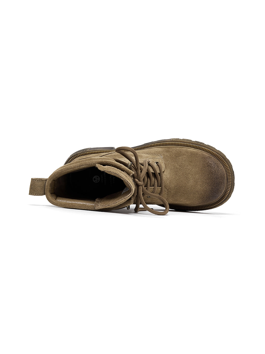 Brown Distressed Platform Combat Boots - View 13