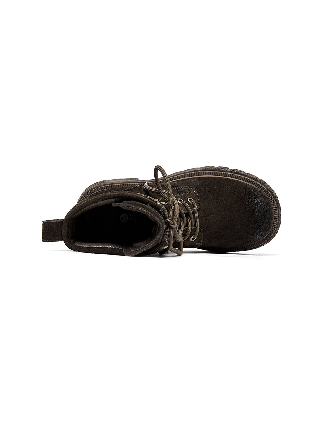 Brown Distressed Platform Combat Boots - View 43