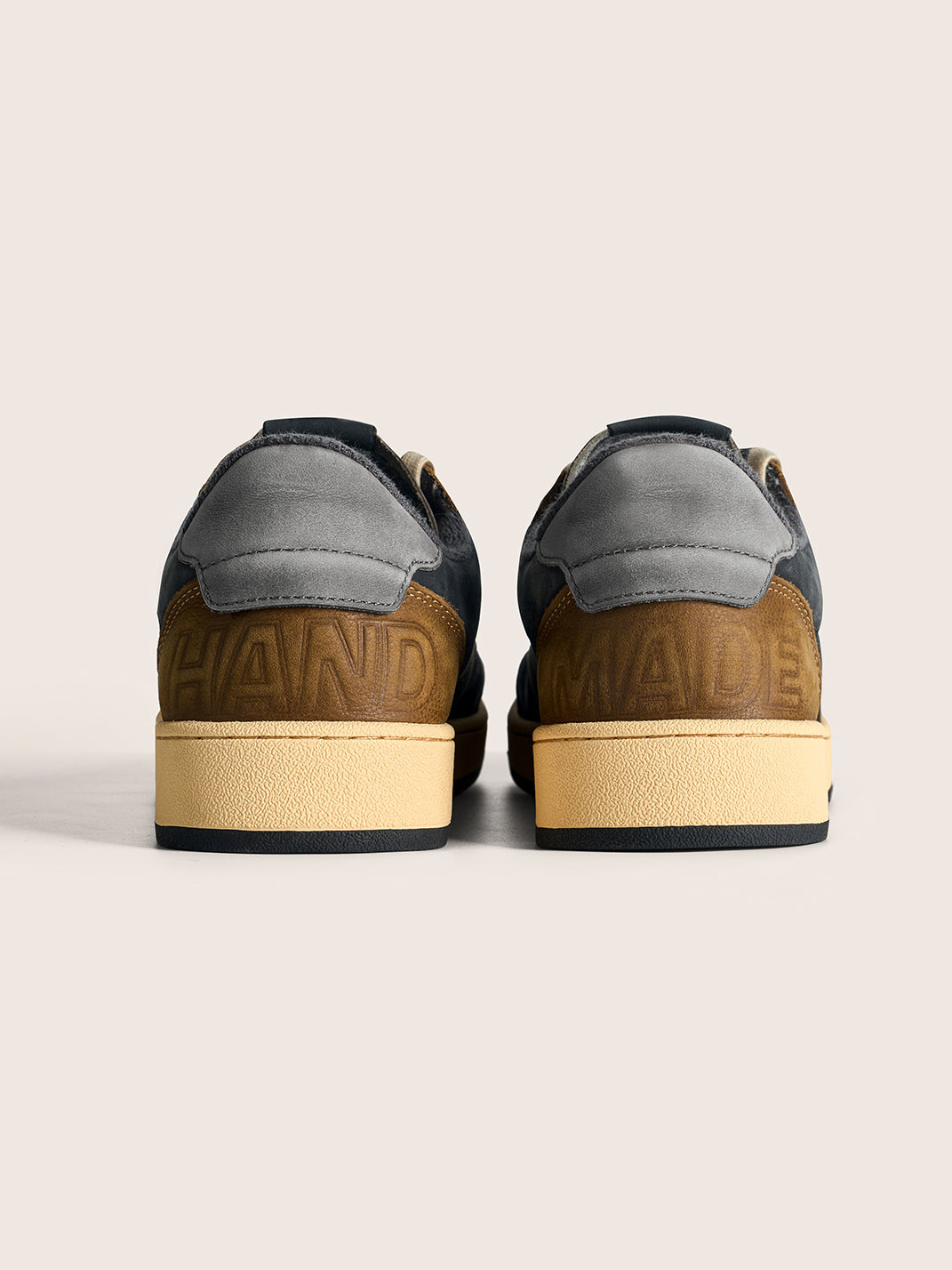 Brown Star Panel Retro Low-Top Sneakers - View 8