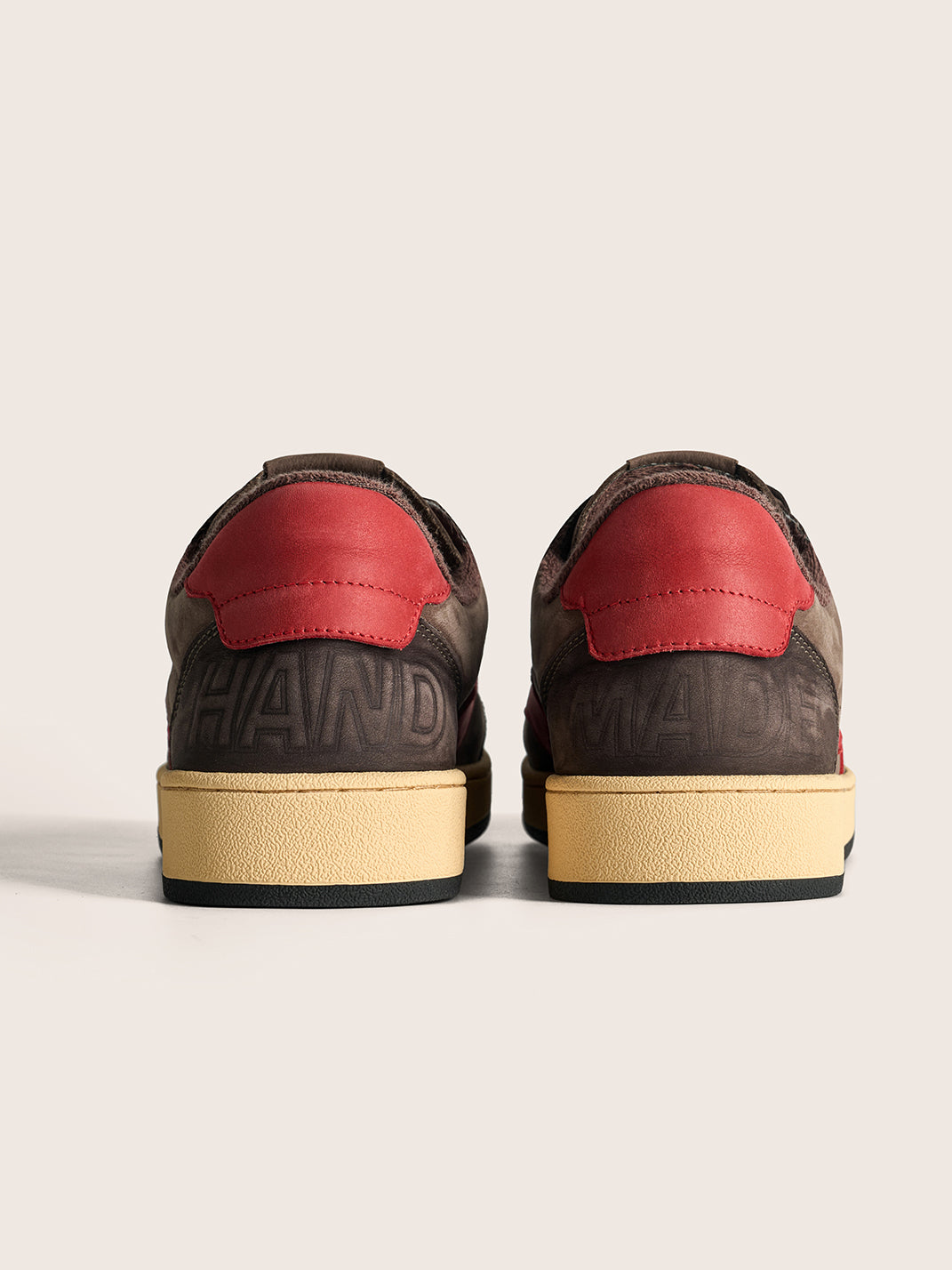 Brown Star Panel Retro Low-Top Sneakers - View 21
