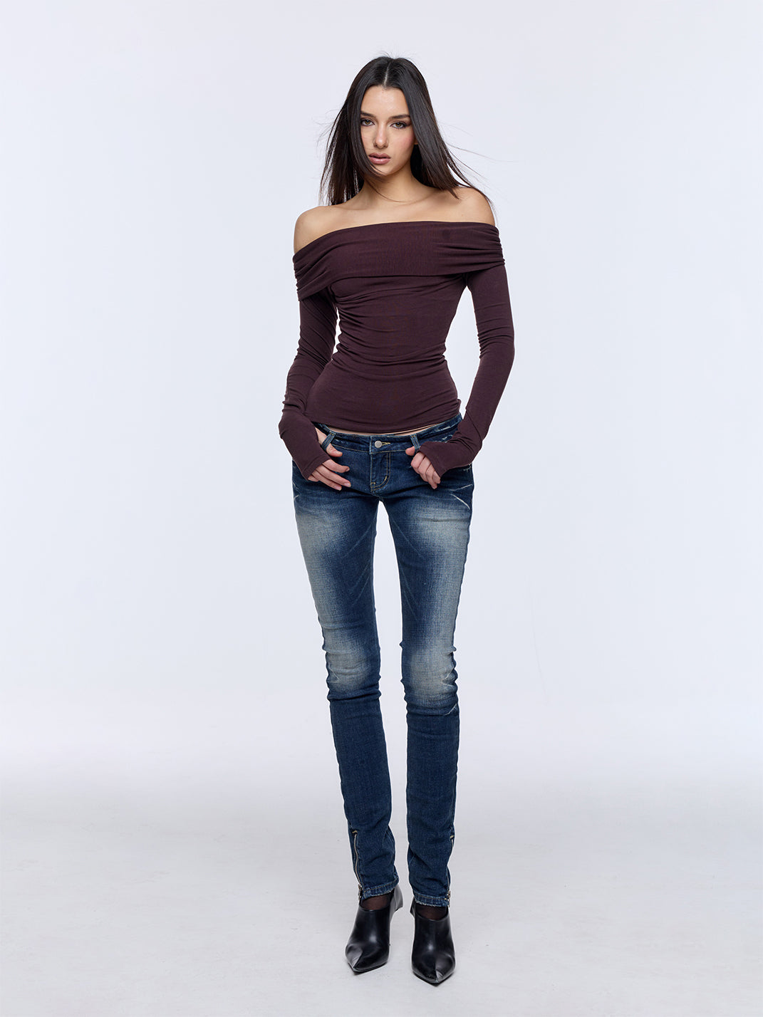 Layered Waist-Cinching Wool-Blend Top - View 9