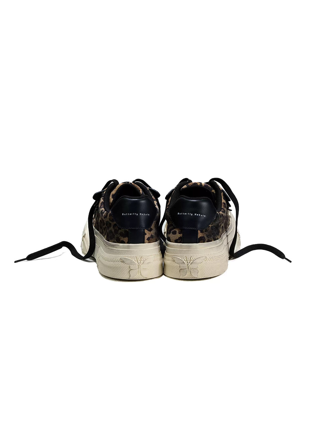 Leopard Distressed Platform Canvas Sneakers - View 7