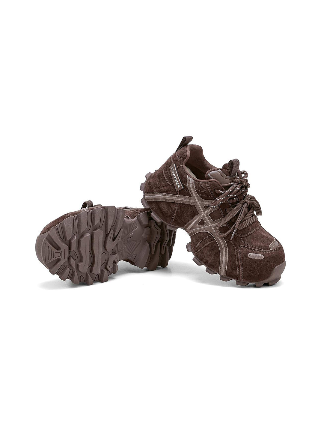 Brown Cross-Strap Trail Runner Sneakers - View 6