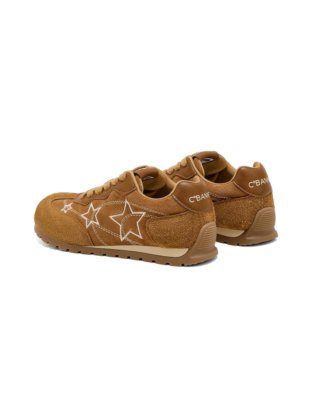 Camel Star-Embroidered Retro Low-Top Sneakers - View 5