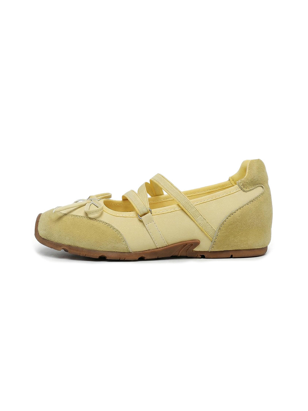 Sheer Mesh-Strap Mary Jane Ballet Flats