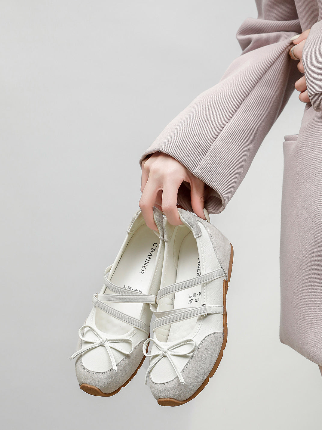 Sheer Mesh-Strap Mary Jane Ballet Flats - View 15