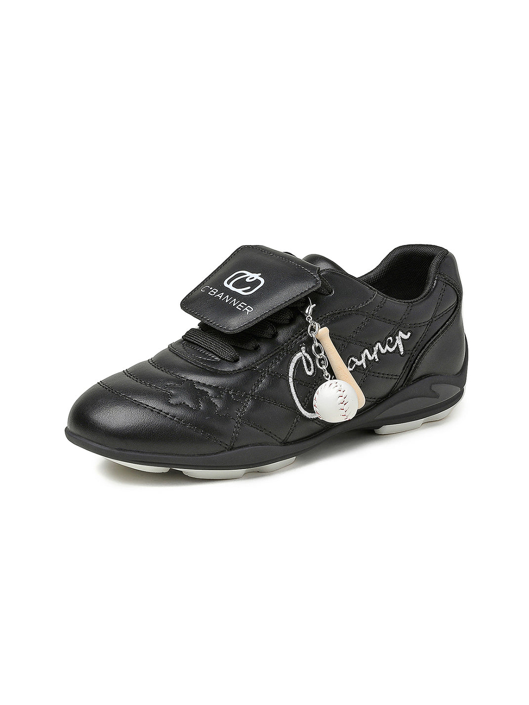 Black Patent Foldover-Tongue Retro Sneakers - View 8