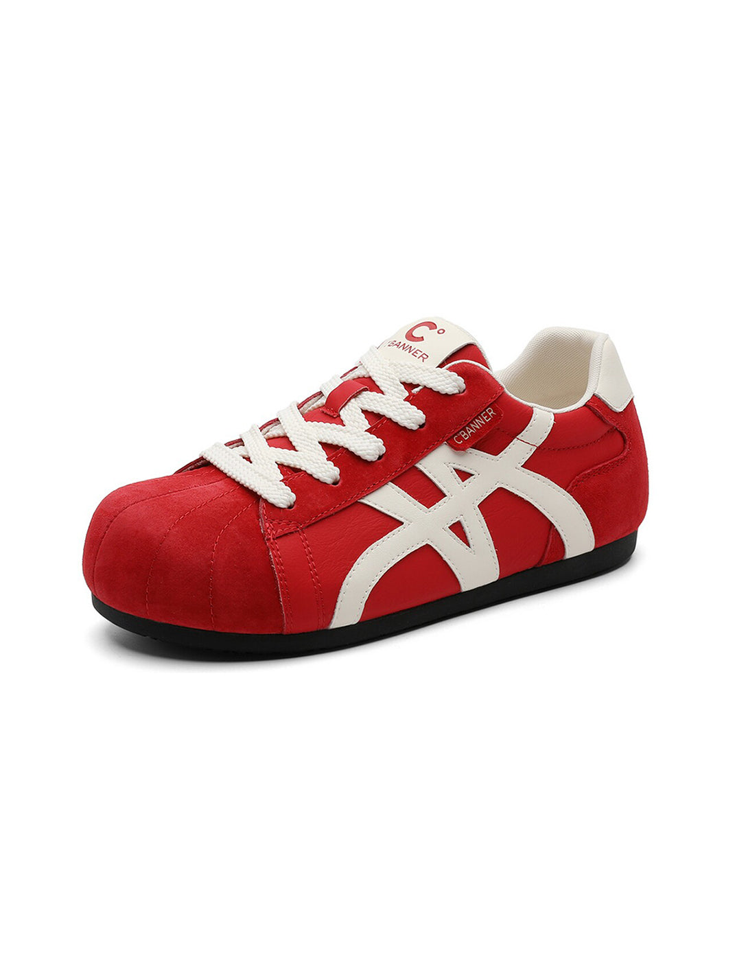 Leopard-Panel Gum-Sole Retro Trainers - View 13