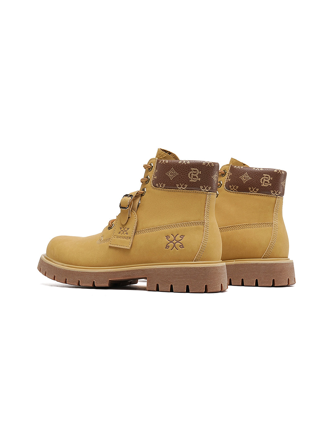 Wheat Contrast-Stitch Lug-Sole Work Boots - View 16