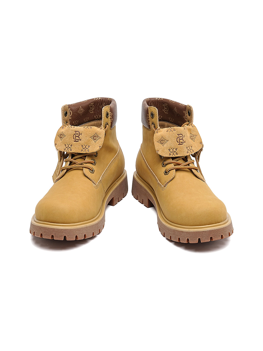 Wheat Contrast-Stitch Lug-Sole Work Boots - View 18