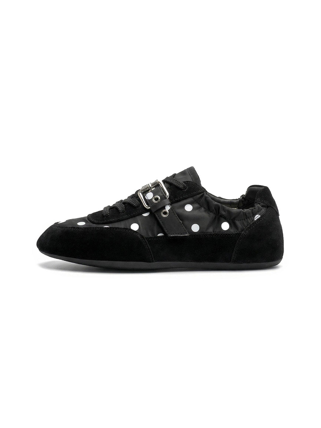 Polka-Dot Strap Low-Profile Ballet Sneakers