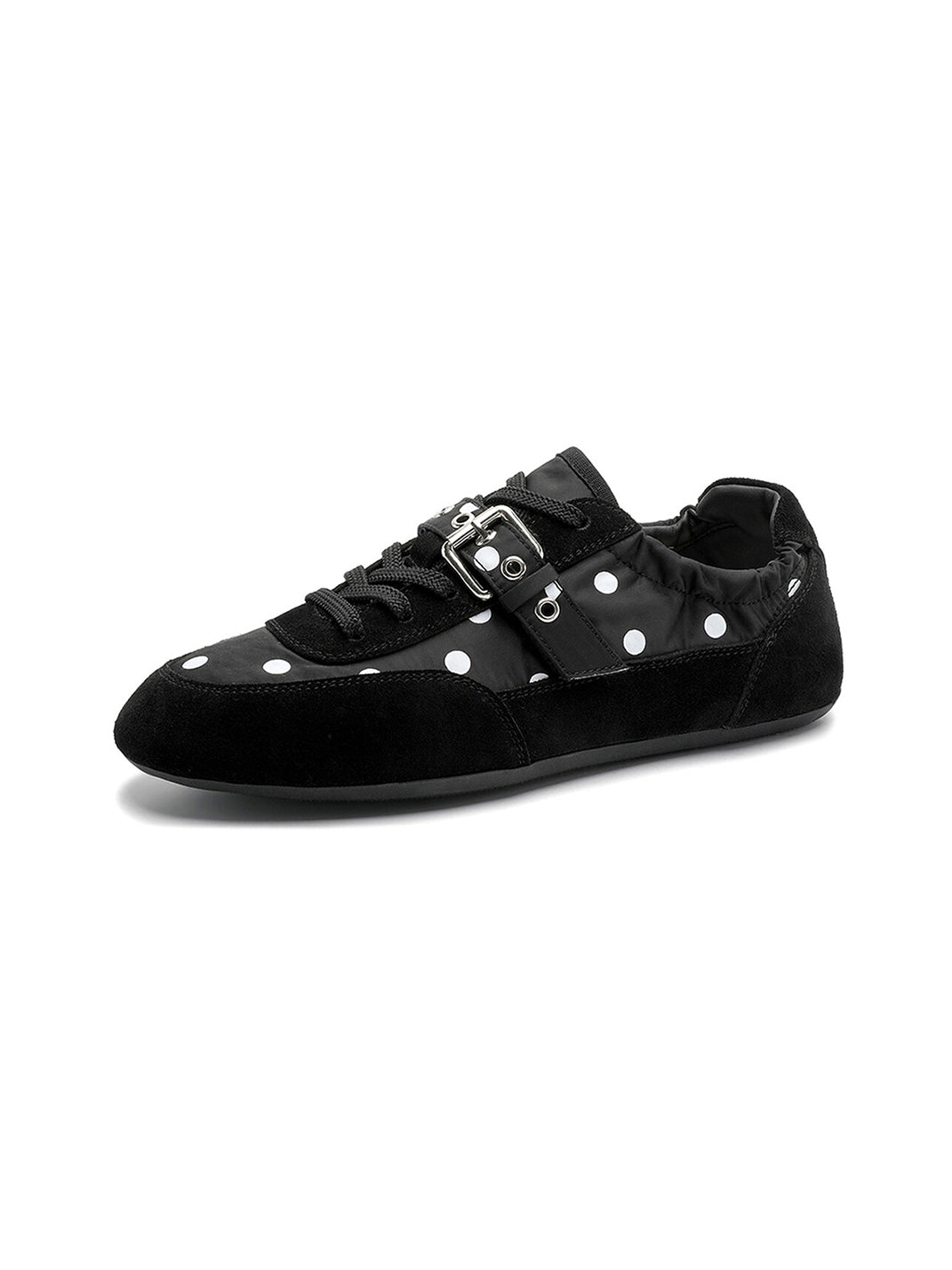 Polka-Dot Strap Low-Profile Ballet Sneakers - View 8