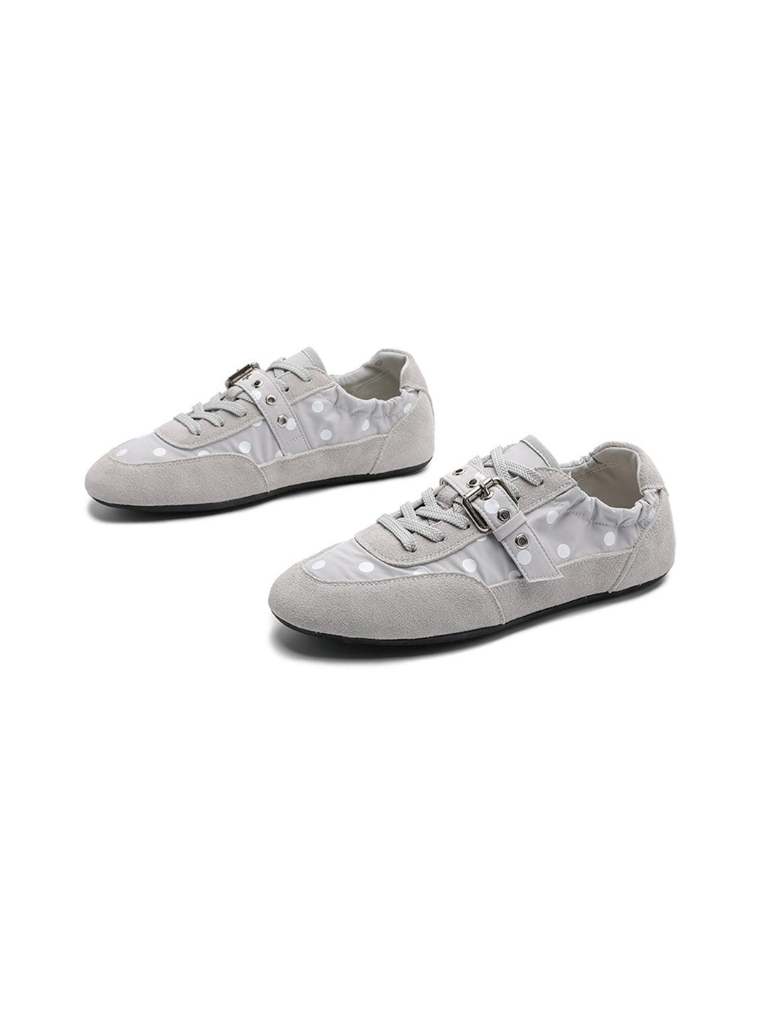 Polka-Dot Strap Low-Profile Ballet Sneakers - View 17