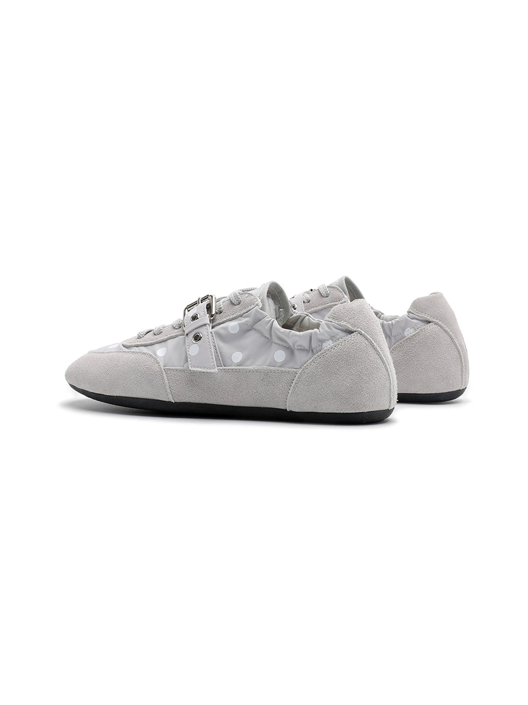 Polka-Dot Strap Low-Profile Ballet Sneakers - View 18